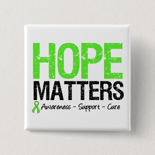 Lymphoma Awareness Hope speelt Vierkante Button 5,1 Cm (Voorkant)