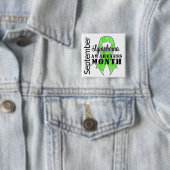 Lymphoma Awareness Month Ribbon - september Vierkante Button 5,1 Cm (In situ)