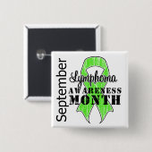 Lymphoma Awareness Month Ribbon - september Vierkante Button 5,1 Cm (Voorkant /achterkant)