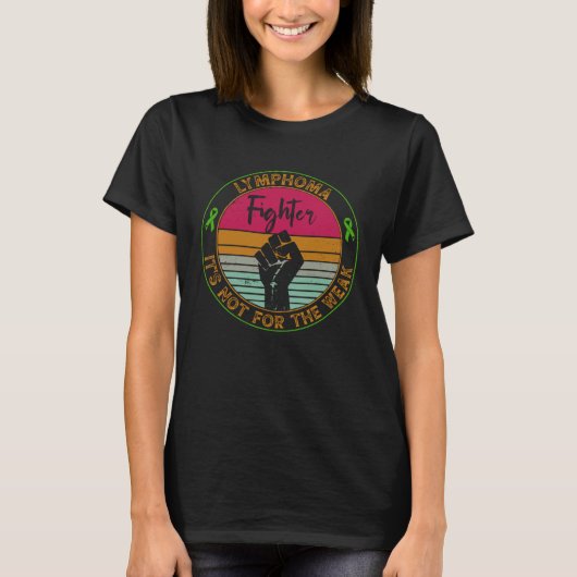 Lymphoma Awareness Retro Fighter Warrior men women T-shirt (Voorkant)