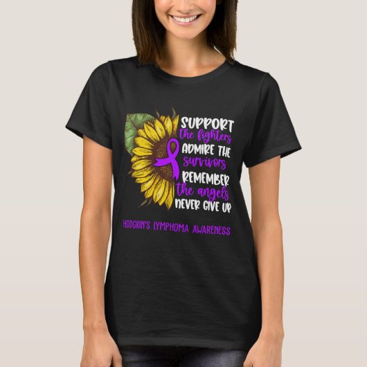 Lymphoma Awareness Ribbon Support Gifts T-shirt (Voorkant)