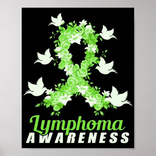 Lymphoma Awareness Support Birds Poster (Voorkant)