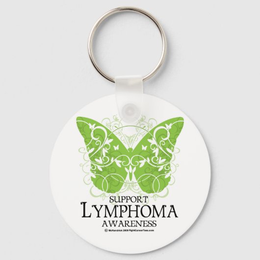 Lymphoma Butterfly Sleutelhanger (Voorkant)