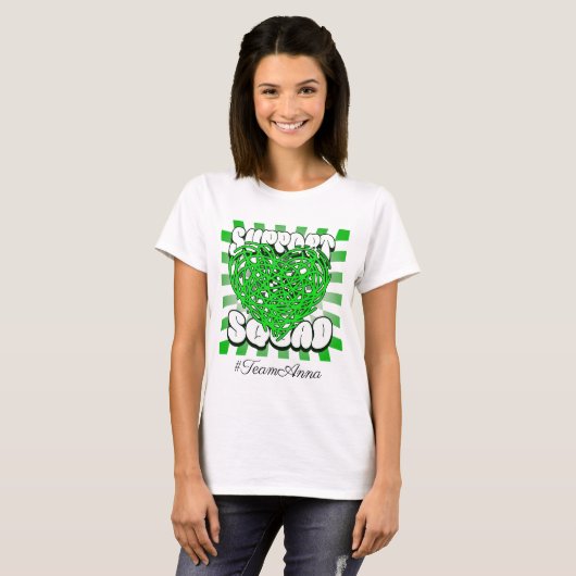 Lymphoma Cancer Support Squad Aangepaste naam Shir T-shirt (Voorkant volledig)
