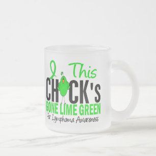 LYMPHOMA Chick Gone Lime Green Matglas Koffiemok