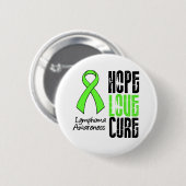 Lymphoma Hope Love Cure Ribbon Ronde Button 5,7 Cm (Voorkant /achterkant)