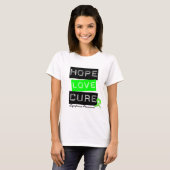 Lymphoma Hope Love Cure T-shirt (Voorkant volledig)