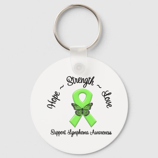Lymphoma Hope Love & Sterke Sleutelhanger (Voorkant)