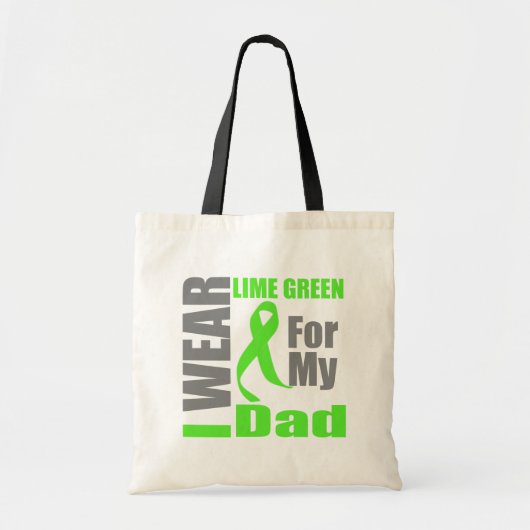 Lymphoma Ik Draag Lime Green Dad Tote Bag (Voorkant)