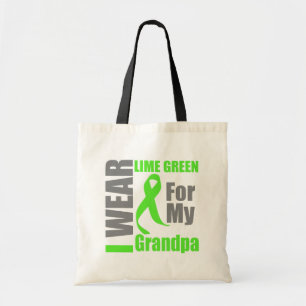 Lymphoma Ik Draag Lime Green Grandpa Tote Bag