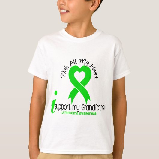 LYMPHOMA Ik steun mijn grootvader T-shirt (Voorkant)