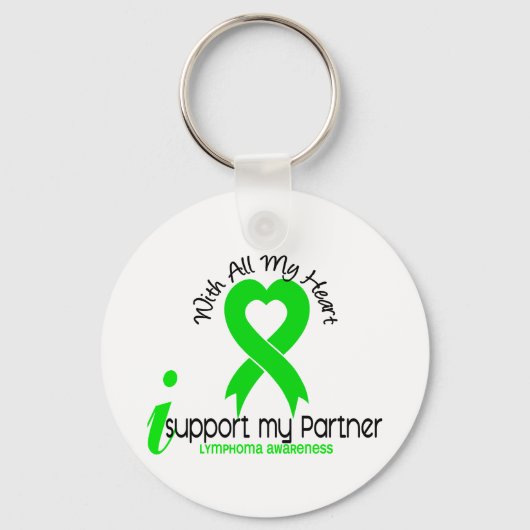 LYMPHOMA Ik steun Mijn Partner Sleutelhanger (Voorkant)