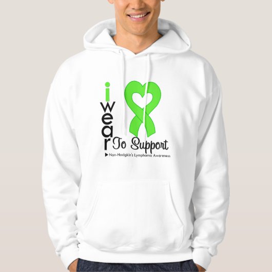 Lymphoma Lime Green Non Hodgkins Support Hoodie (Voorkant)