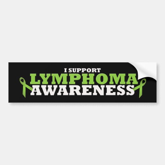 Lymphoma Lime Green Support Ribbon Bumpersticker (Voorkant)