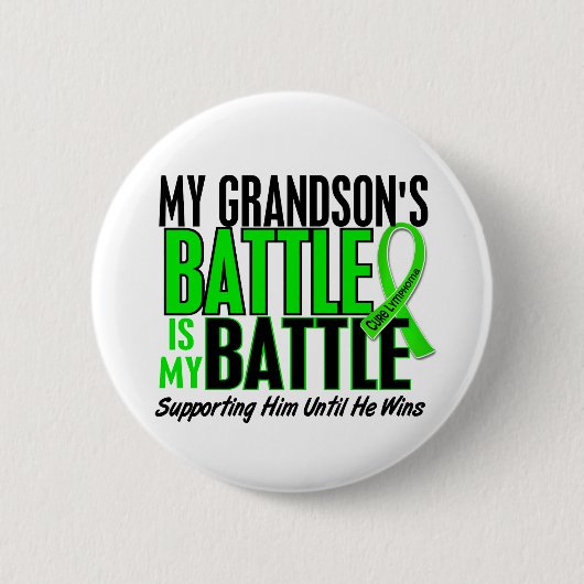 Lymphoma mijn strijd tegen 1 kleinzoon ronde button 5,7 cm (Voorkant)