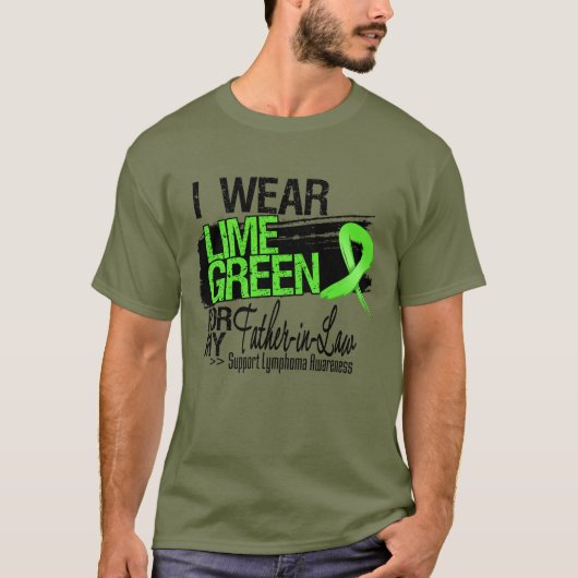 Lymphoma Ribbon voor mijn schoonvader T-shirt (Voorkant)