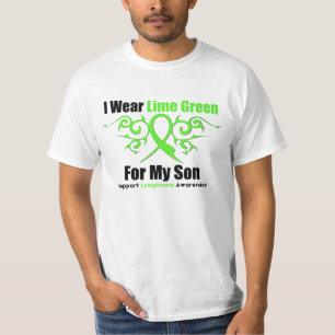 Lymphoma Tribal Ribbon voor mijn zoon T-shirt