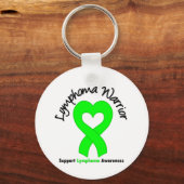 Lymphoma Warrior Heart Sleutelhanger (Voorkant)