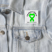 Lymphoma Warrior Heart Vierkante Button 5,1 Cm (In situ)
