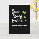 Lymphoma Warrior Hodgkins Lymphoma Cancer Survivor Kaart (Gele Bloem)