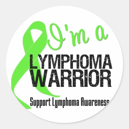 Lymphoma Warrior Ronde Sticker (Voorkant)