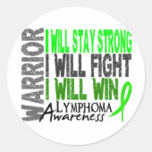 Lymphoma Warrior Ronde Sticker (Voorkant)