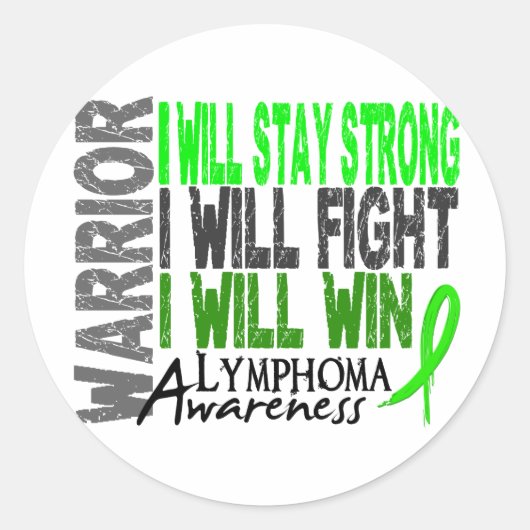 Lymphoma Warrior Ronde Sticker (Voorkant)