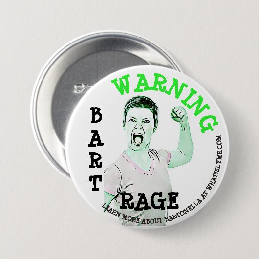 Lymziekte, "Bart Rage" Button (Voorkant /achterkant)