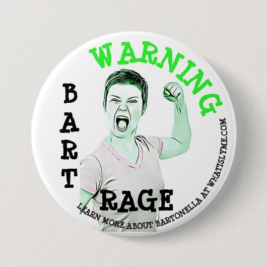 Lymziekte, "Bart Rage" Button (Voorkant)