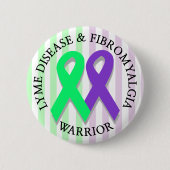 Lymziekte en fibromyalgie Survivor Button (Voorkant)