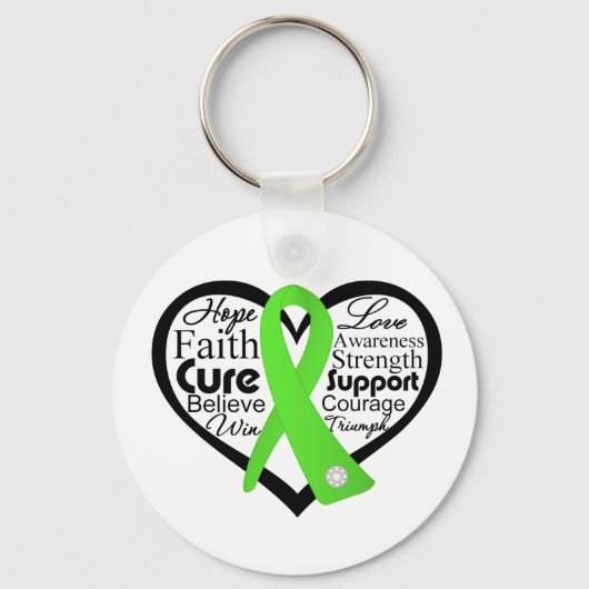 Lymziekte Harde ribbon Collage Sleutelhanger (Voorkant)