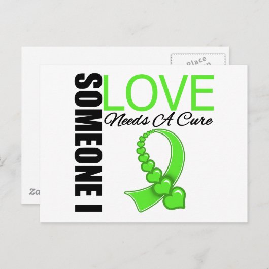 Lymziekte iemand van wie ik hou, heeft een kuur no briefkaart (Voorkant / Achterkant)