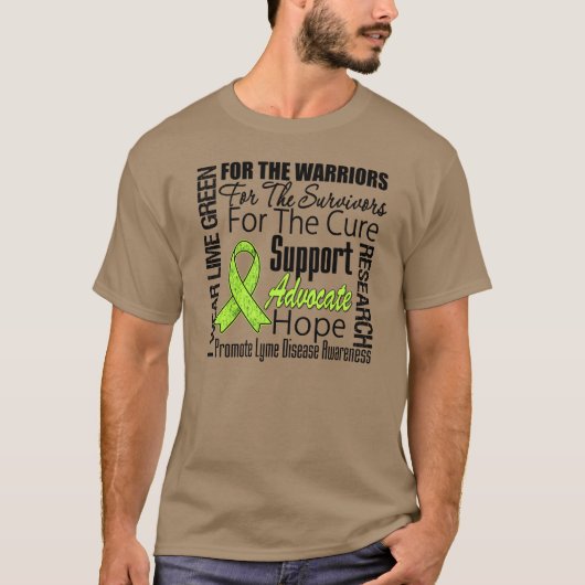 Lymziekte Ik Draag Lime Green Ribbon Tribute T-shirt (Voorkant)