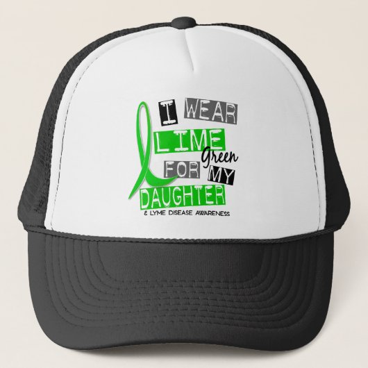 Lymziekte Ik Draag Lime Green voor mijn dochter 37 Trucker Pet (Voorkant)