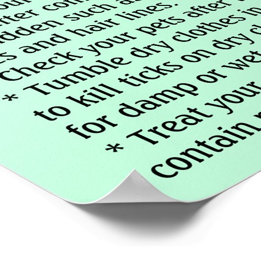 Lymziekte-preventie Onderwijs Poster (Hoek)