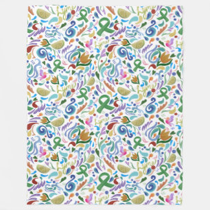 Lymziekte - Warmtebewustzijn Blanket groen lint Fleece Deken