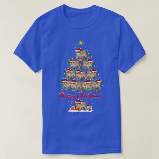 Lyn Dierenvriend Matching Santa Lyn kerstboom T-shirt (Design voorkant)