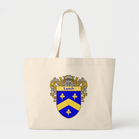 Lynch Coat of Arms (Beheerd) Grote Tote Bag (Voorkant)