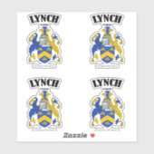 Lynch Crest Ierse vertaling en betekenis (x4) Sticker (Vel)