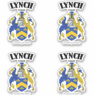 Lynch Crest Ierse vertaling en betekenis (x4) Sticker