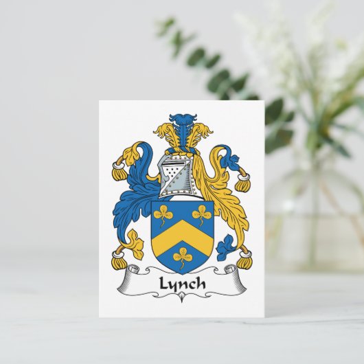 Lynch Family Crest Briefkaart (Staand voorkant)