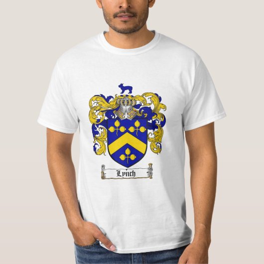 Lynch Family Crest - Lynch Coat of Arms T-shirt (Voorkant)