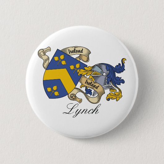 Lynch Family Crest Ronde Button 5,7 Cm (Voorkant)