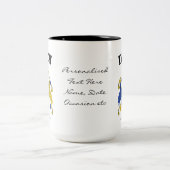 Lynch Family Crest, vertaling en betekenis Tweekleurige Koffiemok (Center)