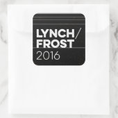 LYNCH/FROST 2016 vierkant Vierkante Sticker (Tas)
