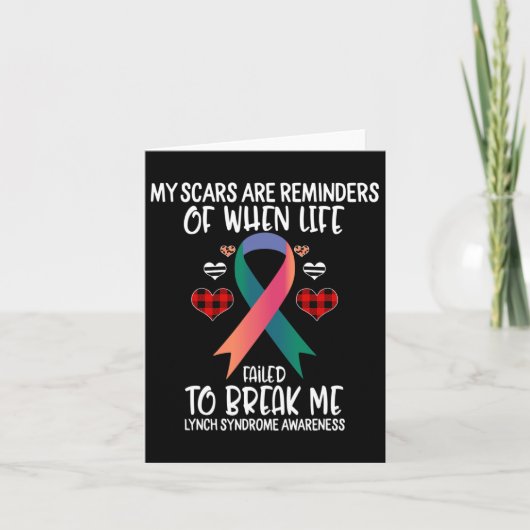 Lynch Syndrome Awareness Warrior Scars Reminders L Kaart (Voorkant)