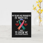 Lynch Syndrome Awareness Warrior Scars Reminders L Kaart (Gele Bloem)