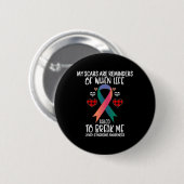 Lynch Syndrome Awareness Warrior Scars Reminders L Ronde Button 5,7 Cm (Voorkant /achterkant)