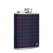 Lynch Tartan Monogram Marine Blauw Plaid Heupfles (Rechts)