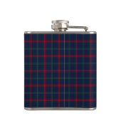 Lynch Tartan Monogram Marine Blauw Plaid Heupfles (Achterkant)